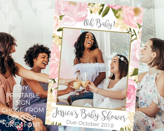 baby shower decoration, baby shower photo prop, baby shower photo booth frame, baby shower photo frame, instagram frame, baby shower frame Il_570xn