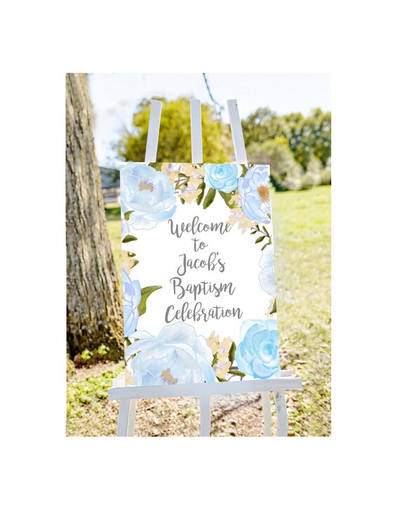 Baptism Welcome Sign Christening Decoration Christening