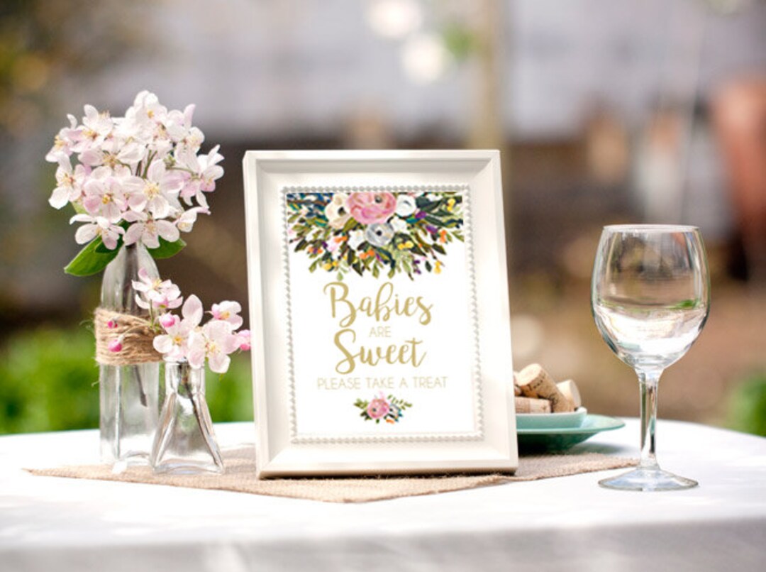 Baby Shower Table Signs, Baby Shower Decorations, Baby Shower Table ...