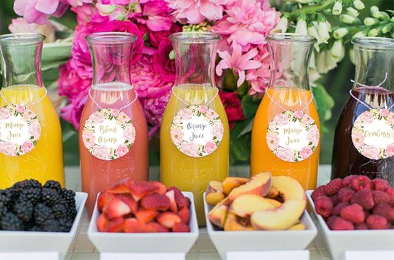 Mimosa bar tags, juice bar tags, Mimosa Bar Juice Tags, mimosa Bar Drink Tags, Hanging Juice Tags, bridal shower tags, drink tags, printable Il_570xn