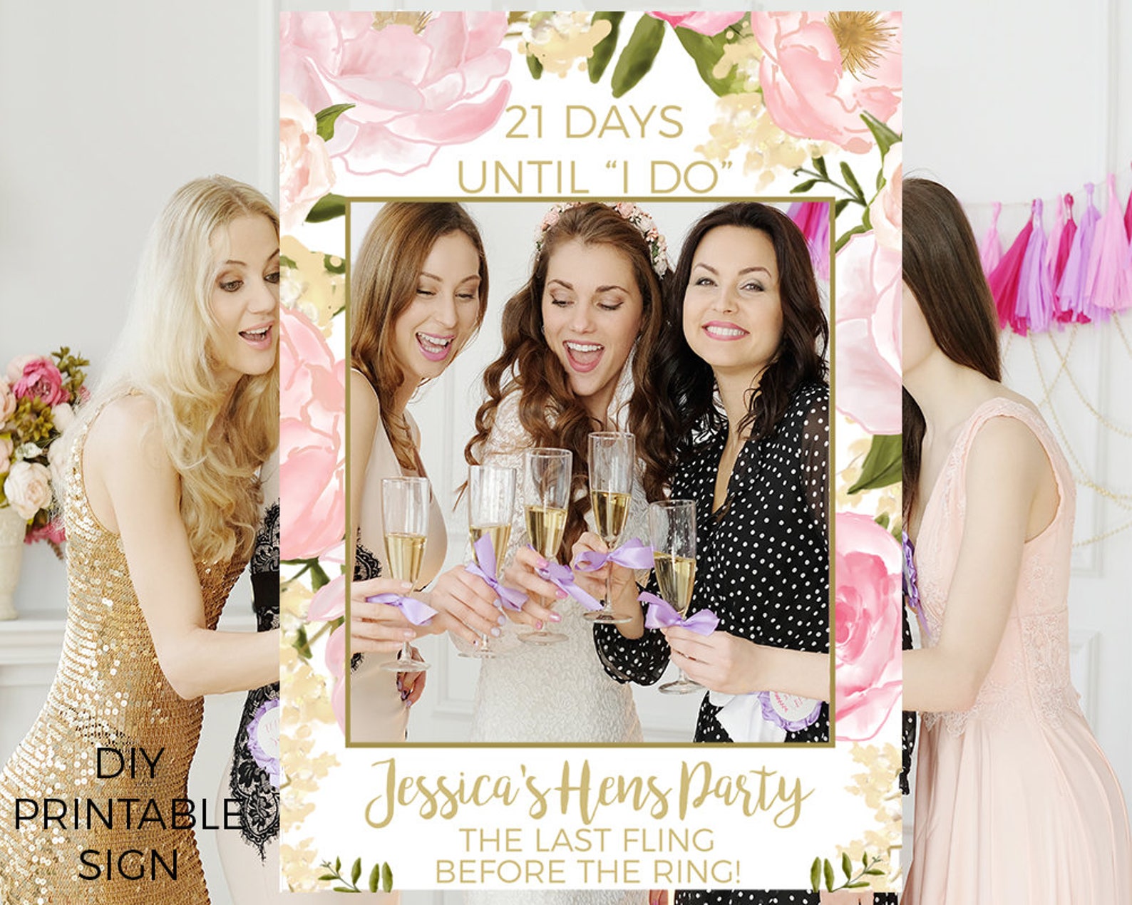 Hen Party Photo Prop Hen Party Instagram Photo Prop Frame Etsy