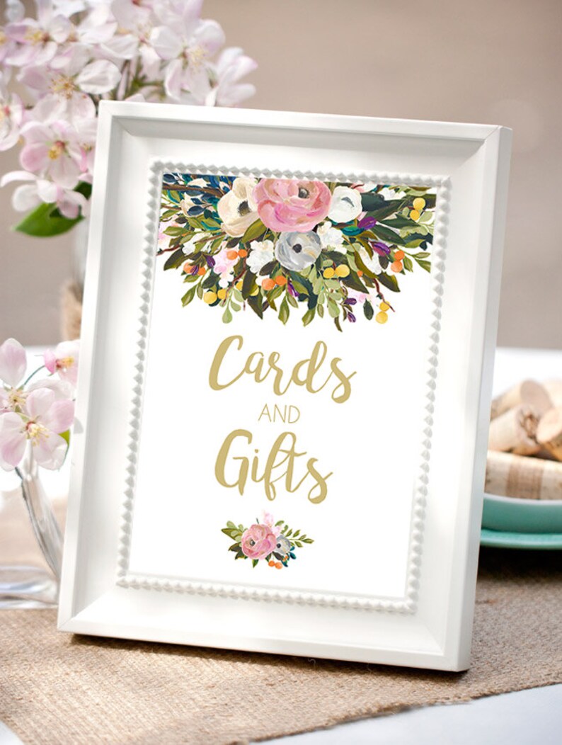 Bridal Shower Table Signs Bridal Shower Decorations Bridal Etsy