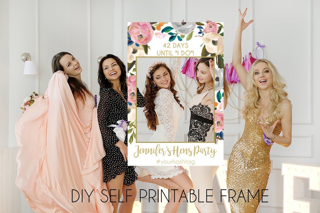 Hens Party Instagram Frame, Hens Photo Prop Frame, Hens Instagram Frame