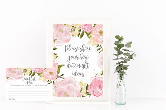 Date night ideas game, date night ideas cards, bridal shower games, date night jar, date night cards, date night game, wedding game, Il_570xn