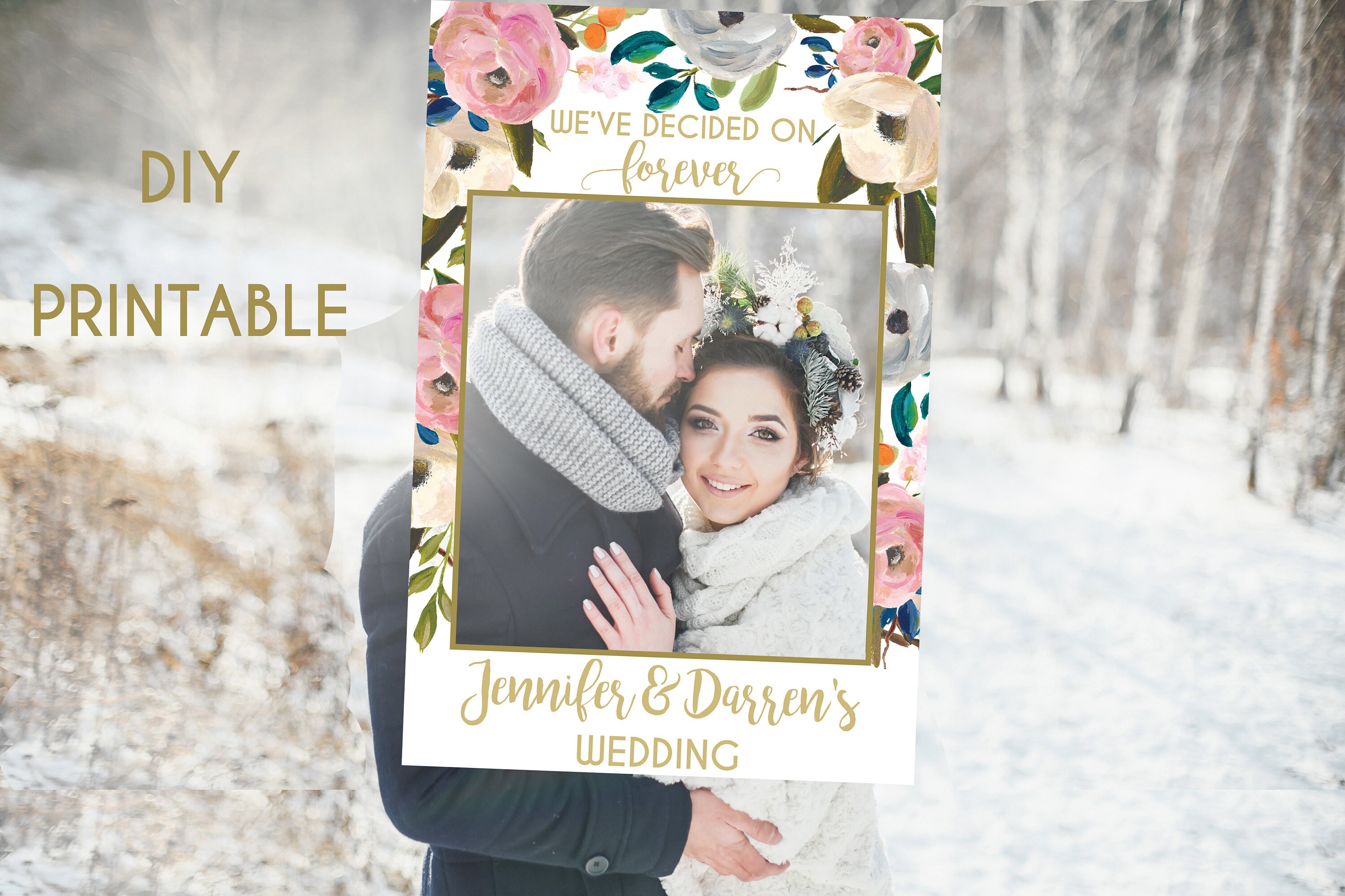 Wedding Photo Prop Frame Wedding Instagram Frame Prop Etsy