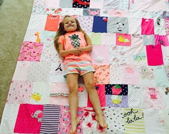 Baby Clothes Quilt - Memory Quilt - TShirt Quilts Custom - Baby Keepsake - Baby Memory Quilt - Baby Quilts Handmade - Memory Blanket - Baby
