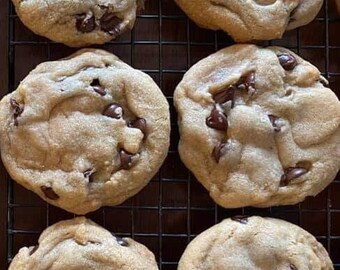 Fresh baked soft and chewy chocolate chip cookies