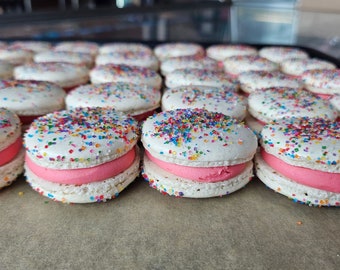 Birthday Cake Macarons