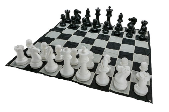 Individual Plastic Chess Piece - King - 16 Inches Tall - Black or White -  Not Intended for Home Decor