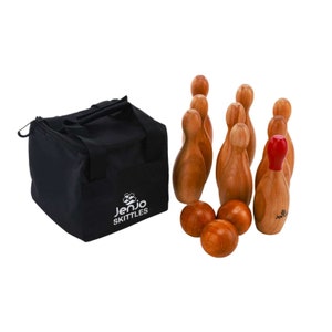 Outdoor Wooden Skittles Bowling Lawn Game Set image 2