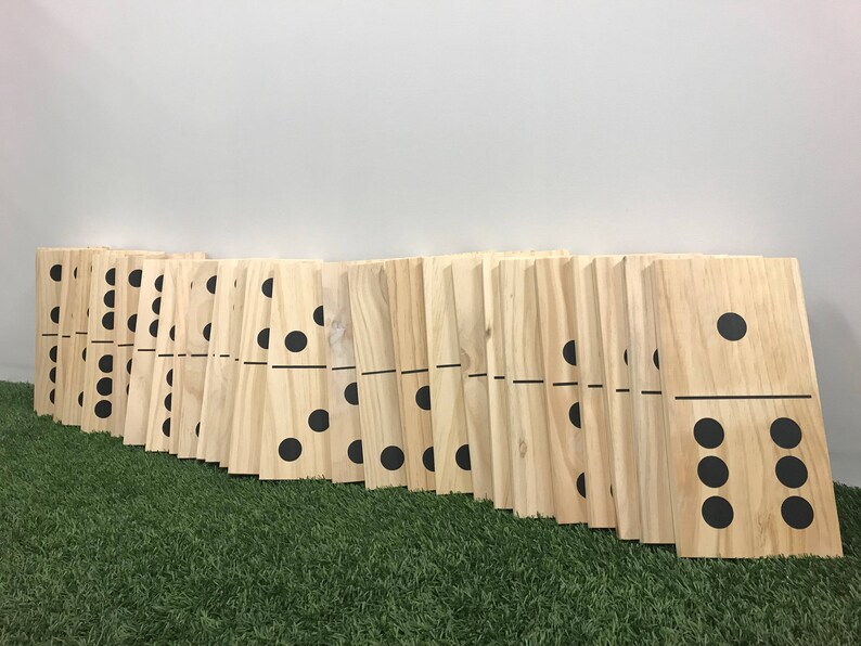 Mega Outdoor Dominoes Game Set With 28 Pieces 30cm Image 0
