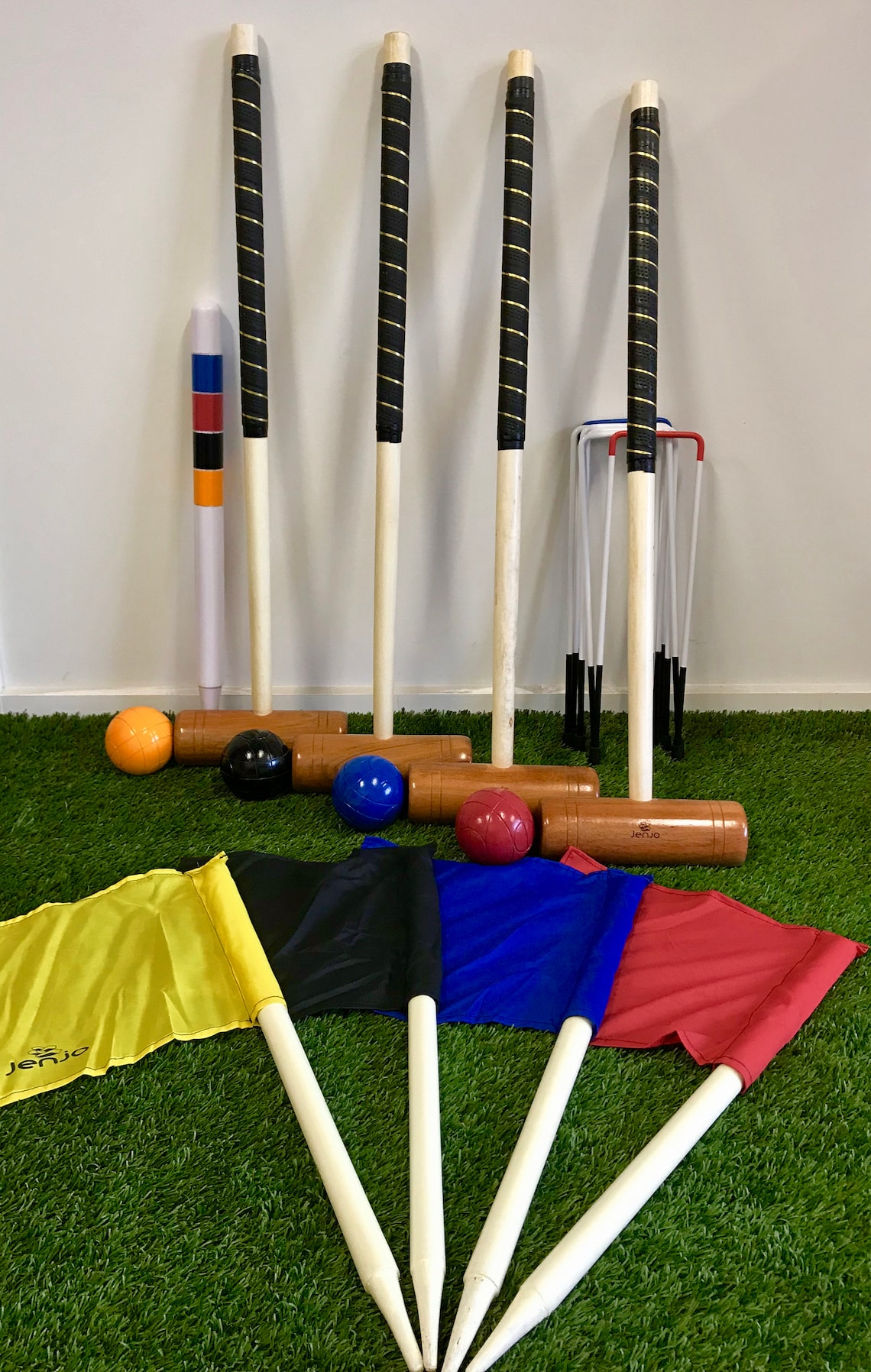 Championship Hardwood Wooden Croquet Ball 90cm Mallet Game 4 Etsy