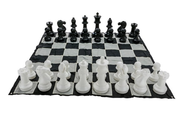 Individual Plastic Chess Piece - King - 16 Inches Tall - Black or White -  Not Intended for Home Decor