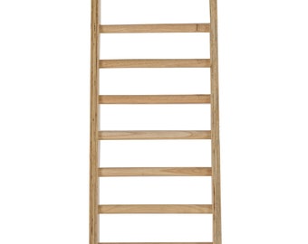 Kids Climbing Hardwood Stained Play Ladder 120x38cm With 9 Dowels