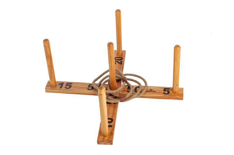 Wooden Rope Ring Toss Quoits Outdoor Game Set Etsy Australia