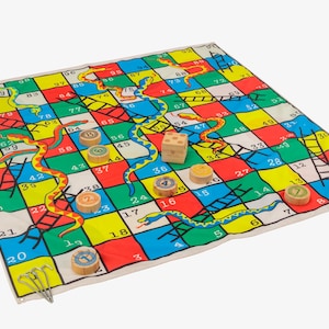 2 in 1 Giant Snakes Ladders & Twister 1.5m Mat