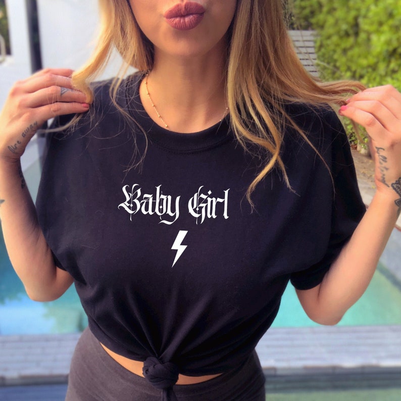 Y2k Babygirl Shirt Lightning Bolt Shirt Egirl Shirt Edgy | Etsy