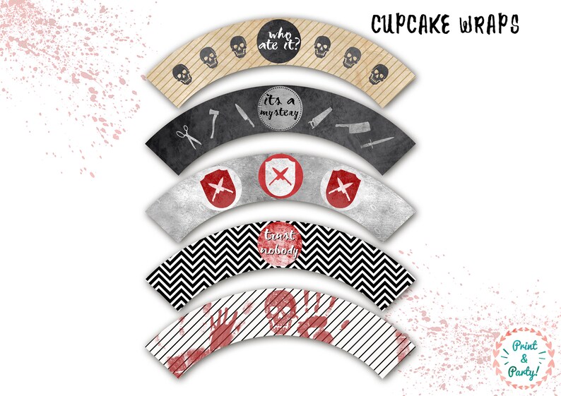 Murder Mystery Party Decor Kit Printable Home Decorations | Etsy