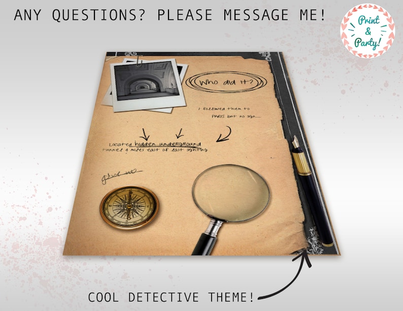 DIY Murder Mystery Invitation Digital &amp; Printable Invite - Etsy