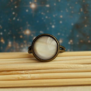 Saturn Ring, Capricorn Ruling Planet Adjustable Ring, Space Jewelry, Cosmos Astronomy Celestial Jewelry, Birthday Gift Idea for Girl