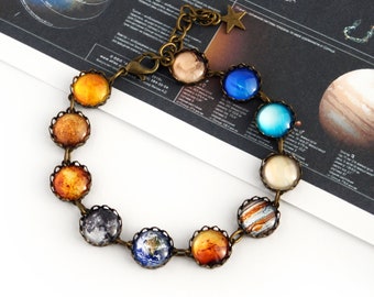 Solar System Bracelet, Planet Jewelry