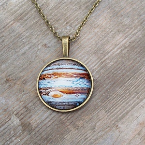 Jupiter Necklace, Sagittarius Ruling Planet, Jupiter Pendant Space Jewelry Luck Planet Necklace Cosmic Astronomy Galaxy Jewelry Gift for her image 4