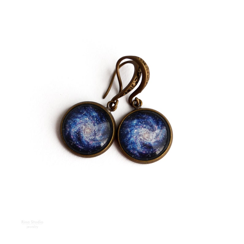 Oversized Galaxy Sparkling Tassel Earrings