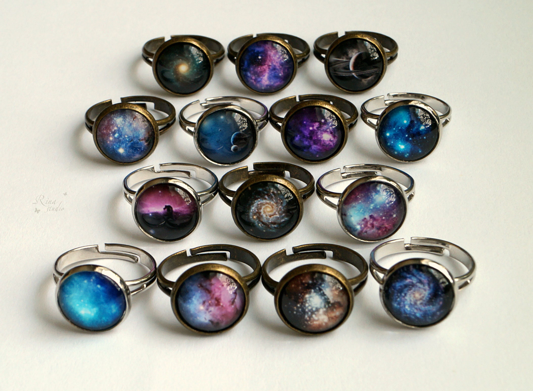 Galaxy Adjustable Ring, Cosmic Jewelry, Birthday Gift Idea for ...