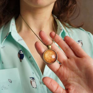 Solar System Necklace, Planets Jewelry, Cosmic Pendant Earth Moon Jupiter Saturn Mars Venus Uranus Neptune Mercury Pluto Sun Galaxy Her Gift image 4