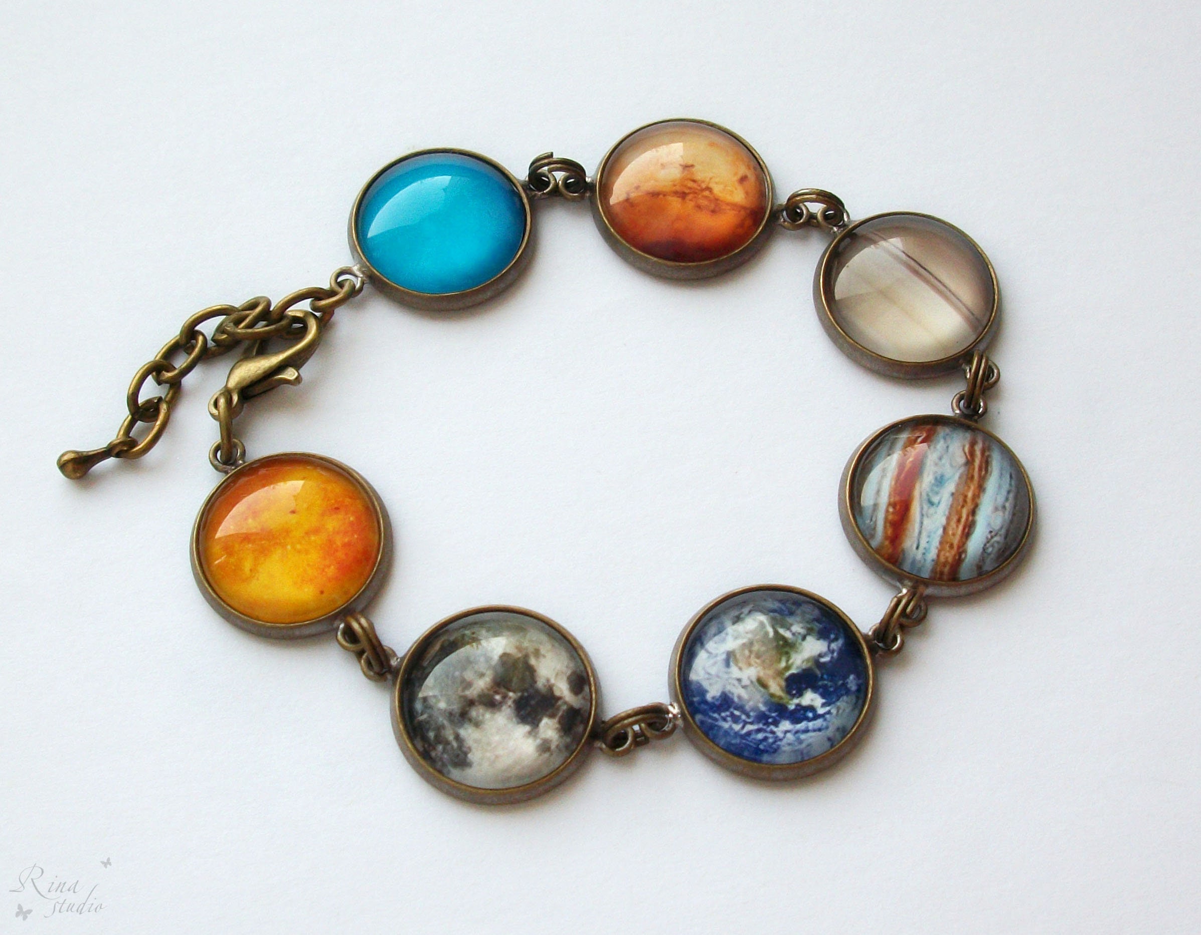 Bracelet Système Solaire - Pierres Naturelles - Unisexe - Pour Énergie Et Harmonie