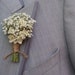 Boho Purity Dried Flower Buttonhole 