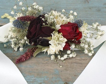 Rustic Winter Wrist Corsage