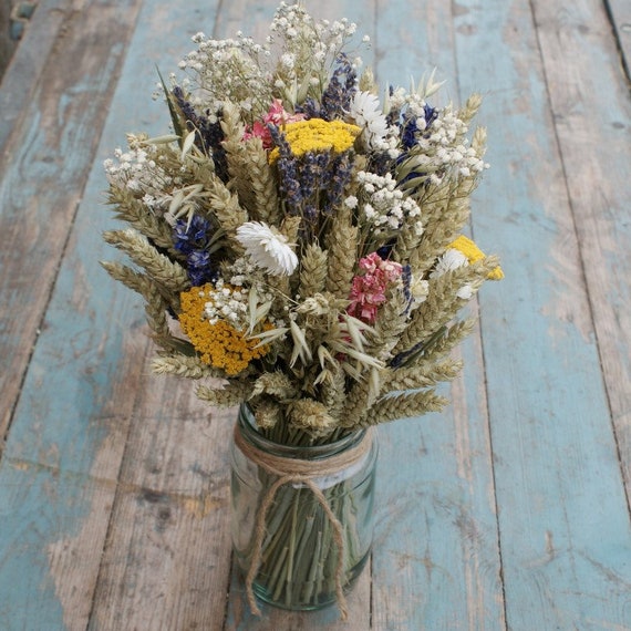 Prairie Festival Fleurs Séchées Pot Bouquet Centre De Table De Mariage