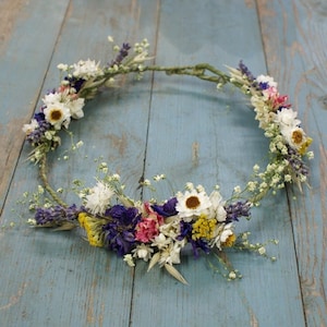 Festival Meadow Dried Flower Hair Crown