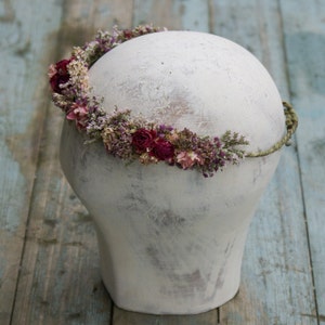 Summer Haze Dried Flowers Half Hair Flower Crown Bild 5