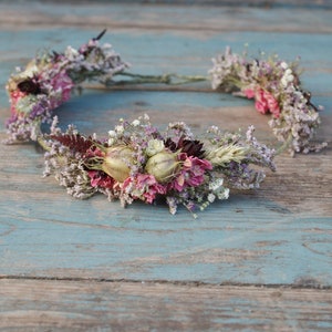 Woodland Berry Dried Flower Hair Crown