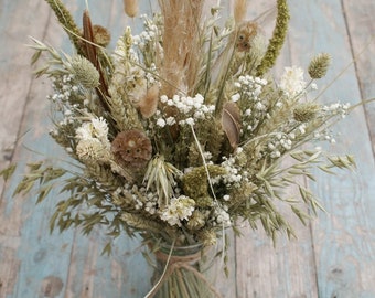 Pampas Prairie  Neutral Dried Flower Jar Posy Table Centerpiece