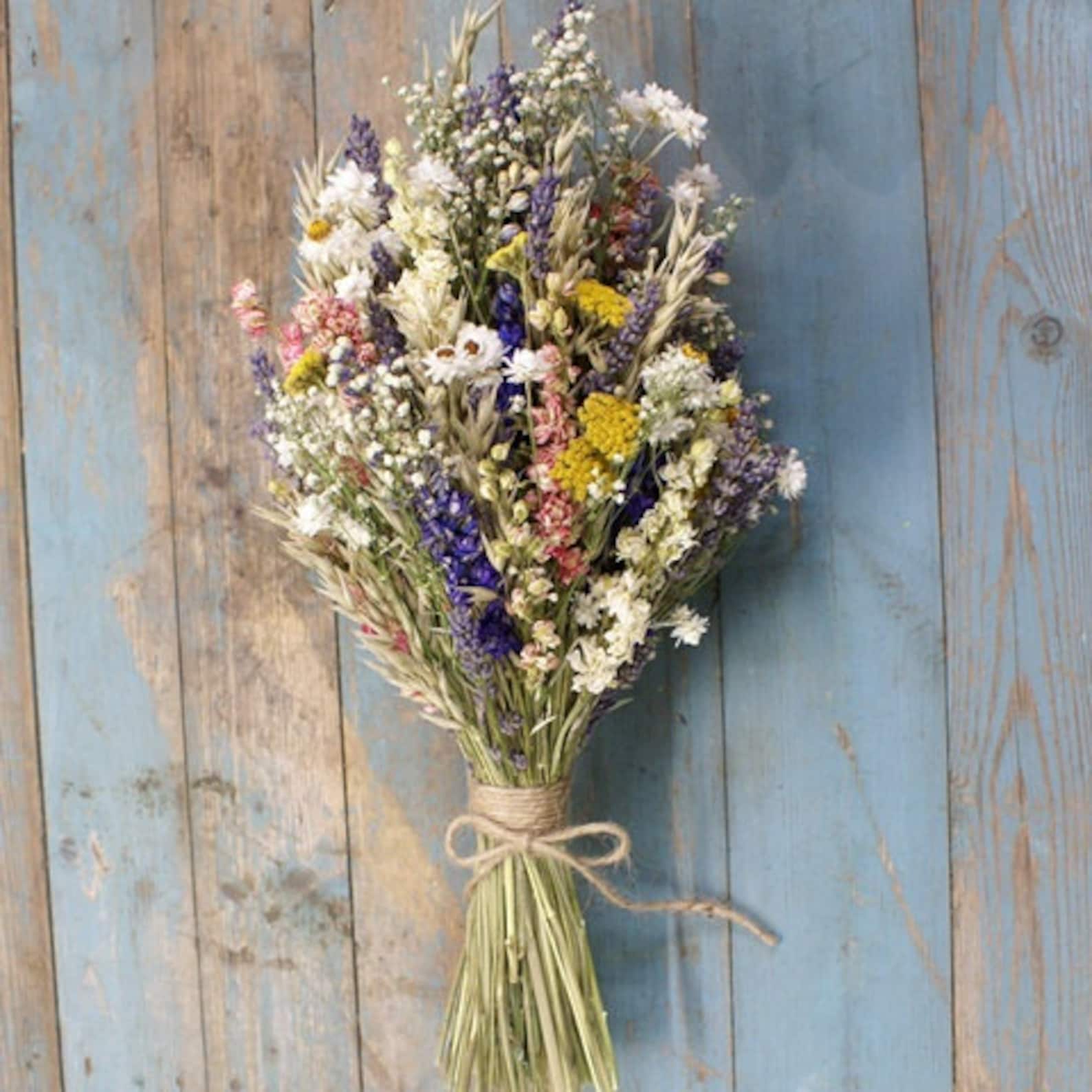 Festival Meadow Dried Flower Bouquet Etsy UK