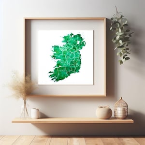 Irland Aquarell Landkarte - Print