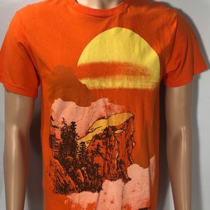 Vintage Mens ATA Martial Arts karate 90s Japan Japanese inspired orange short sleeve t-shirt S Small