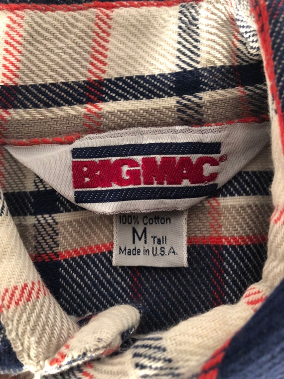 Vintage Big Mac thick cotton work wear red white … - image 8