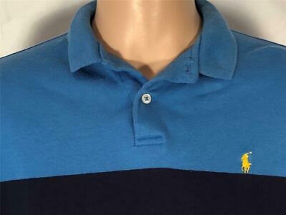 Vintage Ralph Lauren POLO 80s navy blue purple gr… - image 4