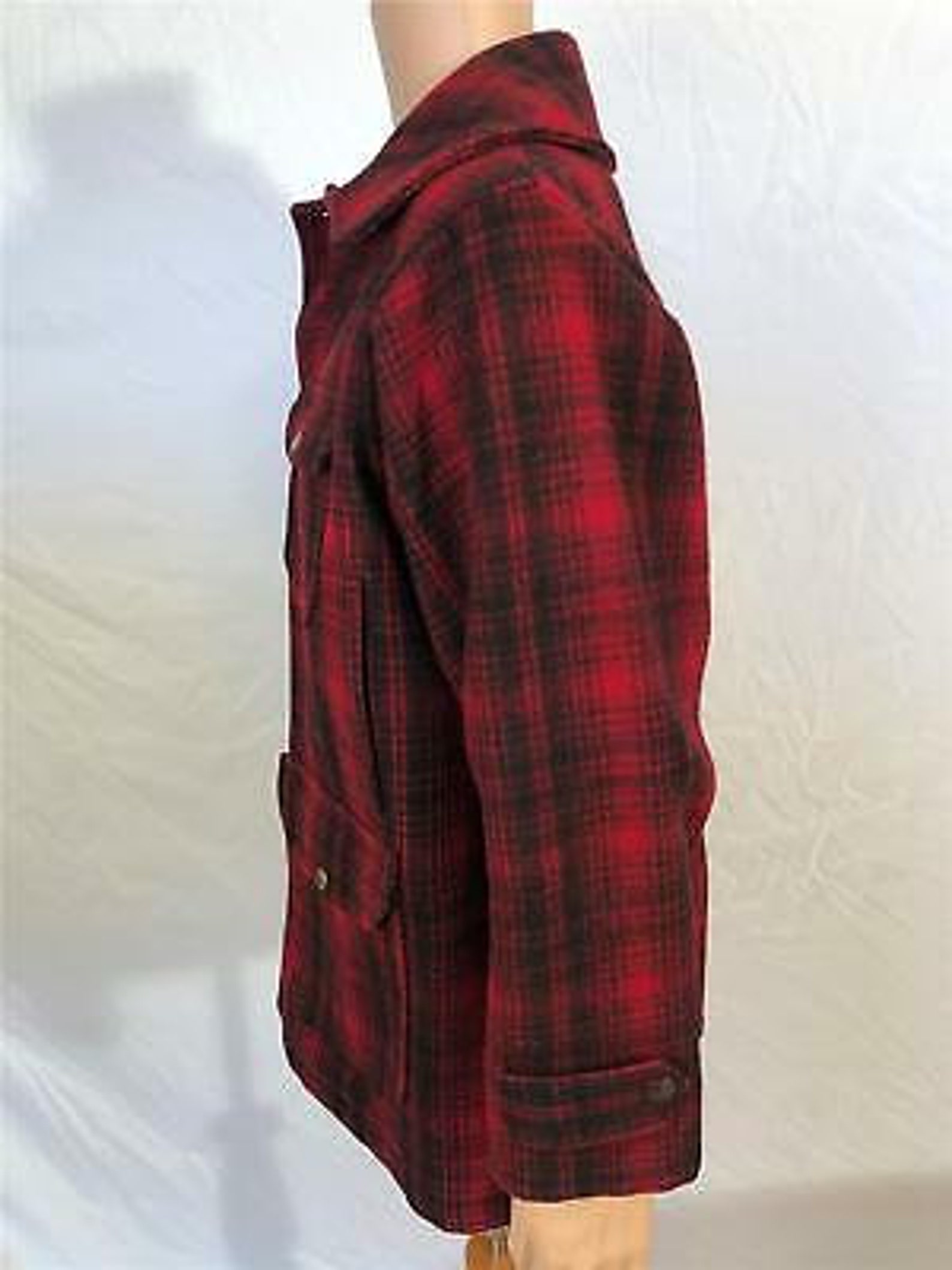 Vintage WOOLRICH 503 wool hunting jacket red buffalo plaid 42 Etsy