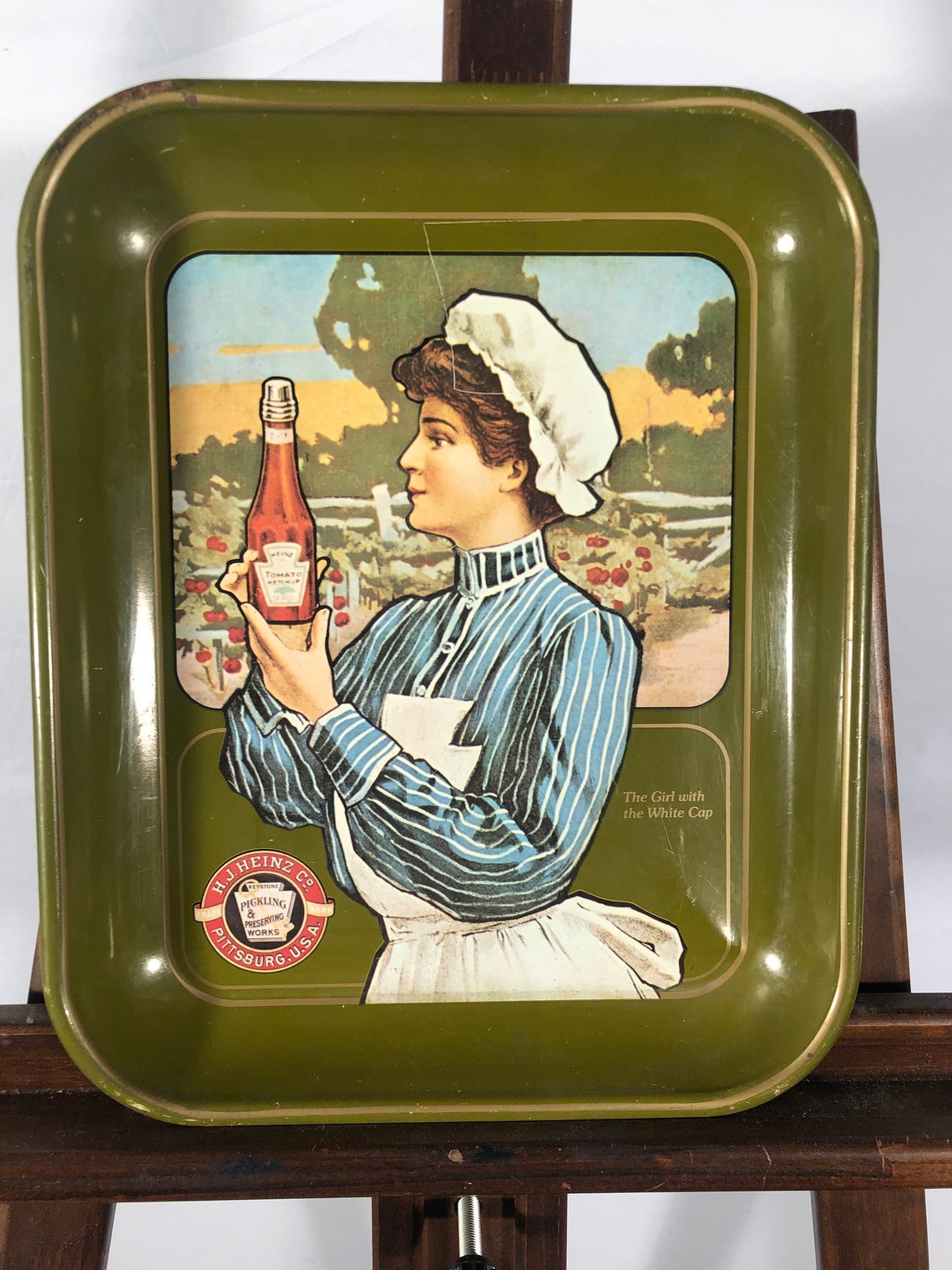 Vintage 1975 H.J. Heinz Ketchup Girl With the White Cap Etsy