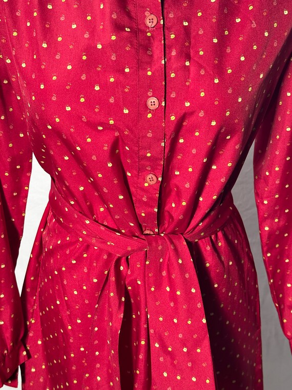 Vintage HENRY LEE maroon with floral pattern polyeste… - Gem