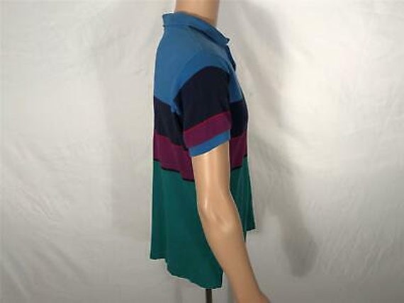 Vintage Ralph Lauren POLO 80s navy blue purple gr… - image 2