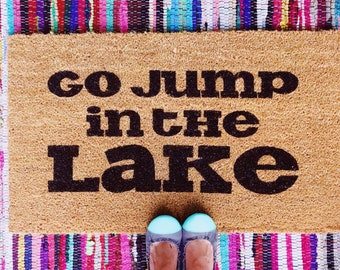 Go Jump Doormat Etsy