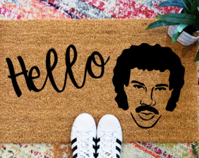 Lionel Richie Mat Hello Lionel Richie Doormat Funny Doormat Etsy