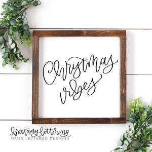 Christmas Vibes SVG - Christmas Design for Print - Christmas SVG - Sublimation Design - Christmas DIY - Cricut Cutting File - Silhouette image 2