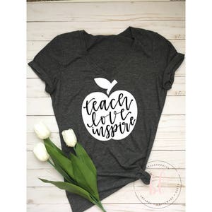 Teach Love Inspire SVG Teach Love Inspire Teacher SVG School SVG Teacher Life svg Teacher Appreciation Teacher Love image 4